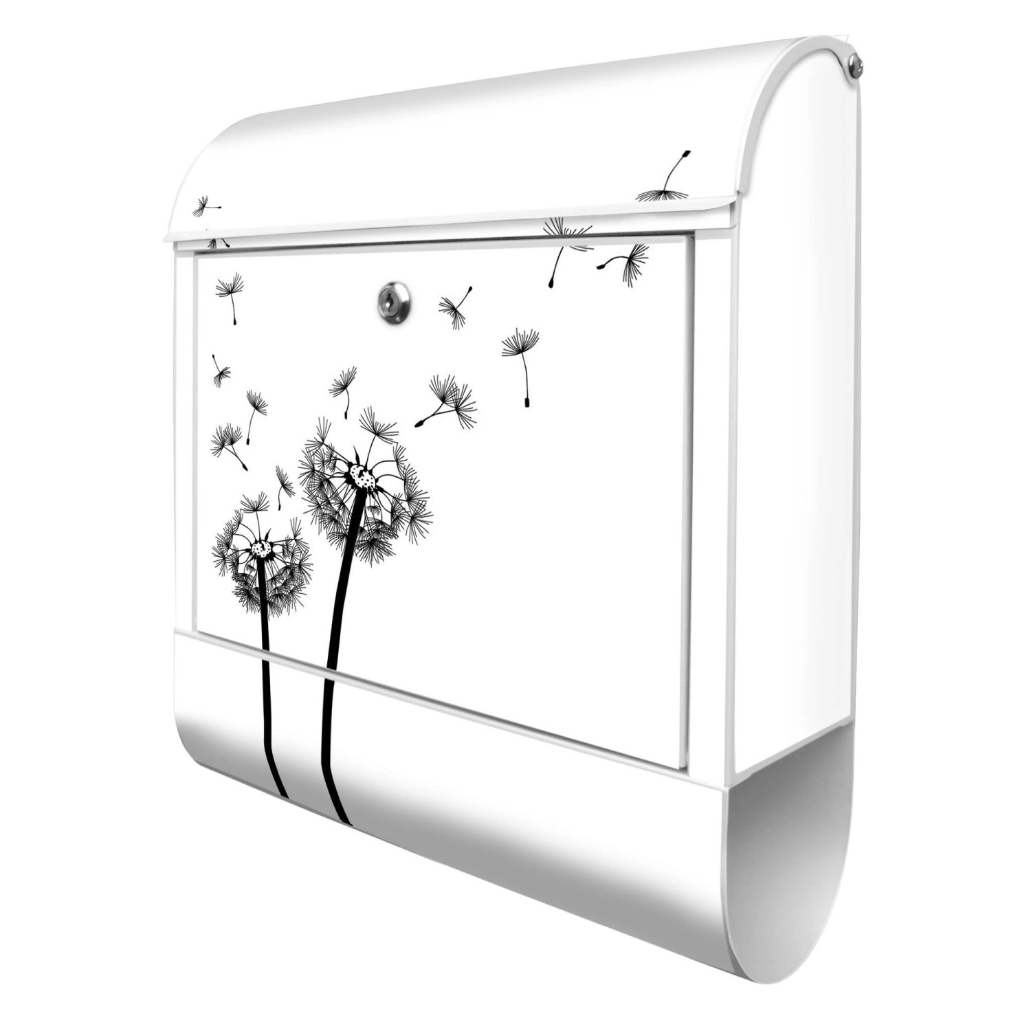 Banjado Design Briefkasten Silber Pulverbeschichtet, 39x47x14cm, 2 Schlüsse günstig online kaufen