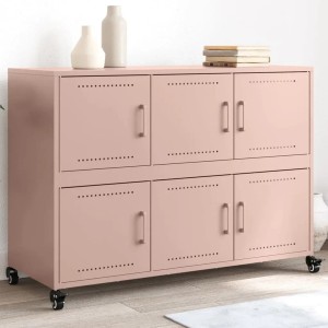 vidaXL Sideboard Rosa 100,5x39x72 cm Stahl 846741