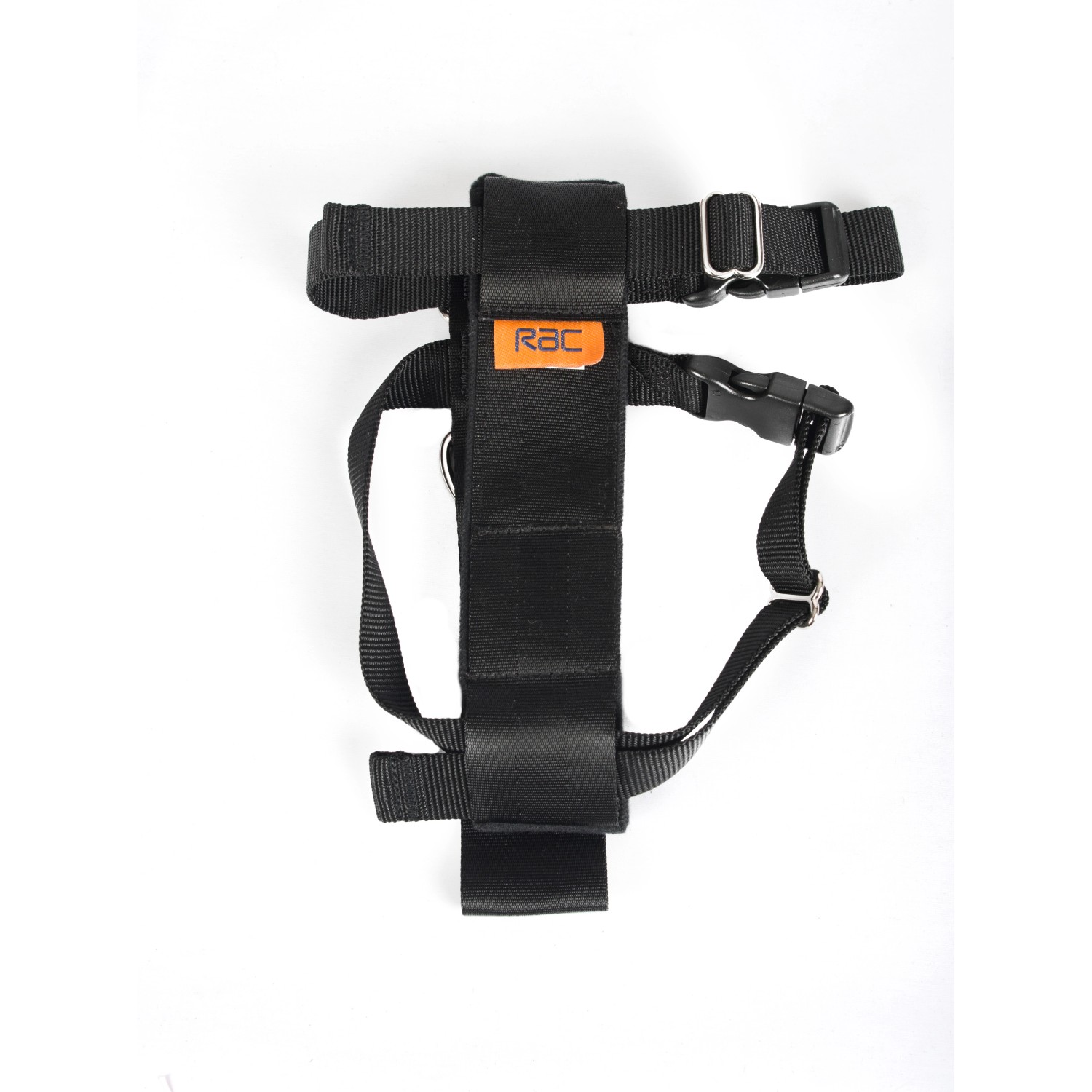 Schwarzer Heim RAC Sicherheitsgurt für große Hunde (51-76cm Körperumfang).