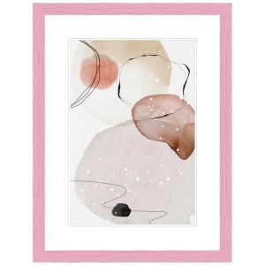 Moderner, rosa Bilderrahmen aus Holz, 40x60 cm, für Fotos und Kunstdrucke.