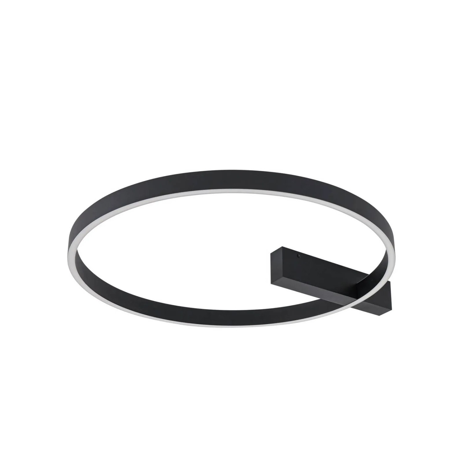 Lucande LED Deckenleuchte Isalin 10041732 Modern in Schwarz aus Aluminium 1-flammig Wohnzimmerleuchte