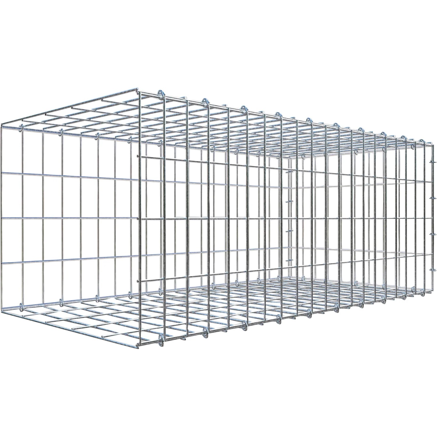 Gabiona C-Ring-Gabione-Anbaukorb Typ 2 40 x 100 x 50 cm Maschenw 5 x 10 cm