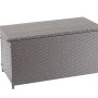 Graue MCW Poly-Rattan Kissenbox D88, 170l, 51x100x50cm. Aufbewahrungsbox für Gartenmöbel.