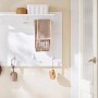 SoBuy Wandgarderobe Garderobenleiste mit Regal und Haken Garderobenpaneel für Flur FHK36-W_5