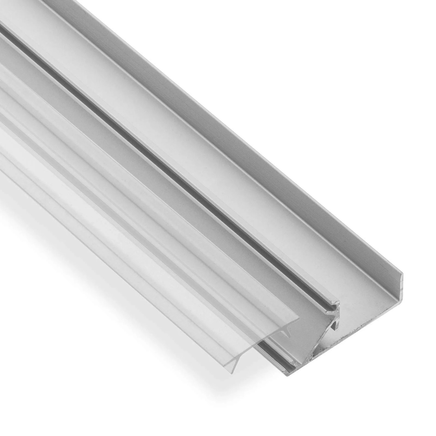 SOTECH LED Profil 45A für 19 mm Plattenstärke 2 m mit Klarer Abdeckung für LED Streifen
