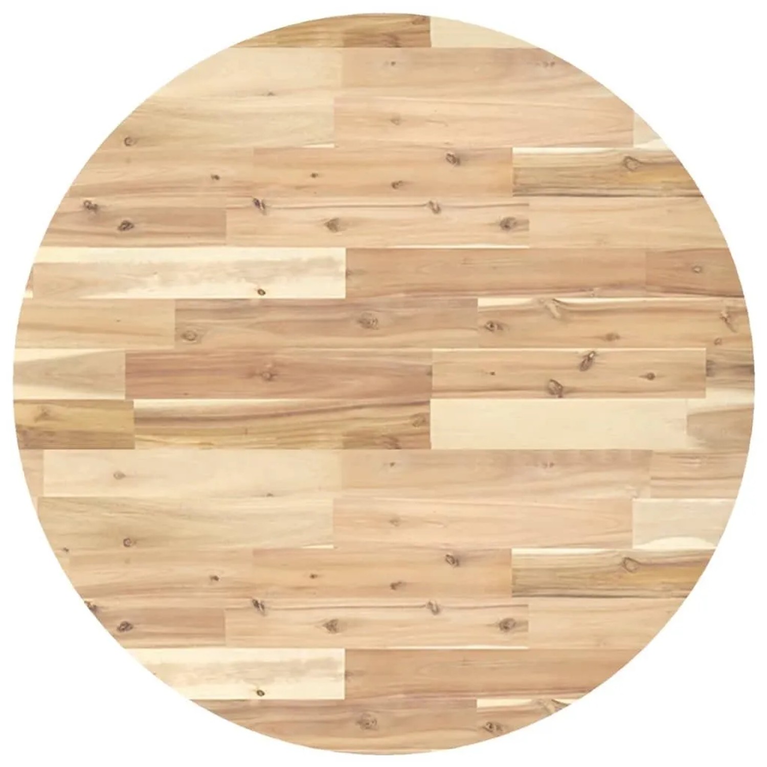vidaXL Tischplatte Rund Ø80x2 cm Massivholz Akazie 4008686