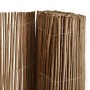 Braun gebeizter Weidenzaun, 300x100 cm, für den Garten als Sichtschutz.