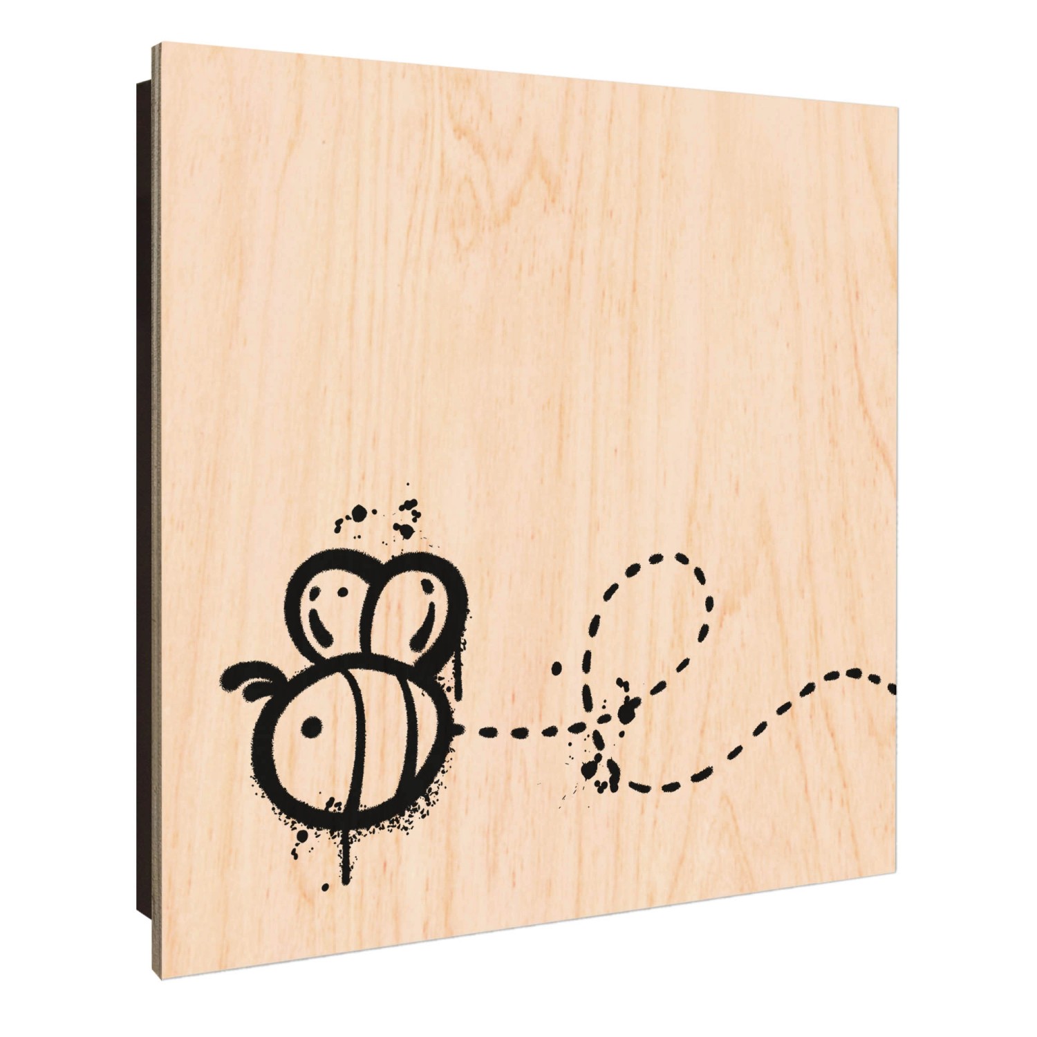 Banjado Schlüsselkasten Holz 30x30cm Schwarz Scharnier Rechts 50 Haken Desi günstig online kaufen