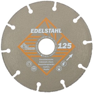 Medial Diamant Trennscheibe Steel-X, Ø 125 mm, zum Trennen von Stahl und Metall.