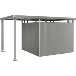 Biohort Seitendach für HighLine 4 Gartenhaus, Quarzgrau-Metallic, 150x275x222 cm.