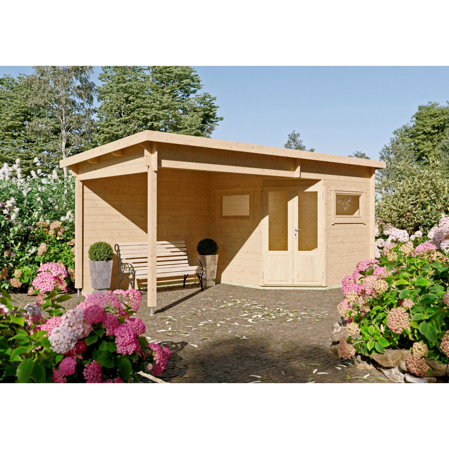 Fjordholz 5-Eck Gartenhaus Modell Leva 2C günstig online kaufen