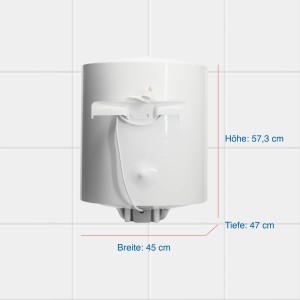 Regent Hängespeicher REG 50 VR PL EU, 50 Liter Warmwasserspeicher für die Wandmontage.