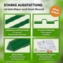 Grüne, kunststoffbeschichtete Stahlbögen, Halteclips und spitze Enden für den TTL GARDEN Pflanztunnel.