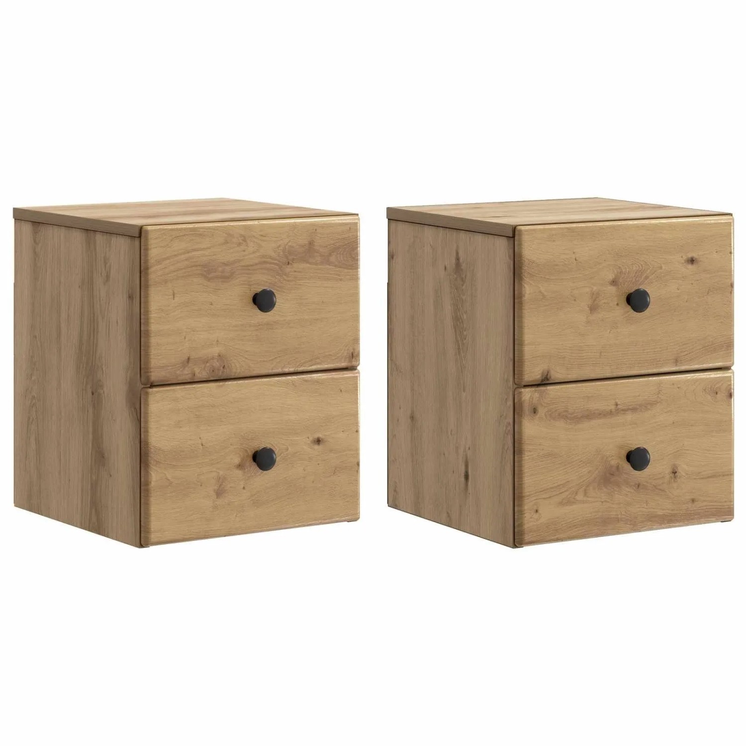 vidaXL Wandmontierter Nachttisch 2 Stk Artisan-Eiche 34,5 x 33 x 40 cm 899164