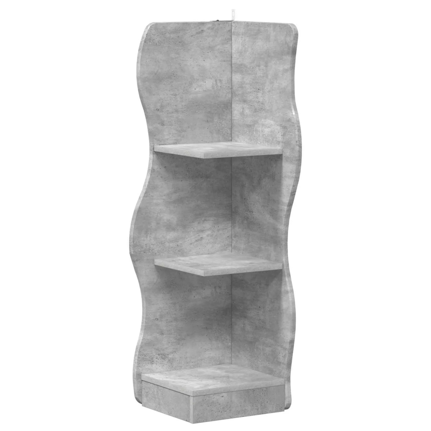 vidaXL Eckregal mit Regal Betongrau 34 x 33 x 102 cm Holzwerkstoff 899939