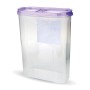 4er-Pack Bestlivings Frischhaltebox Schüttdose, 2,8 Liter, lila Deckel, transparente Vorratsdose.