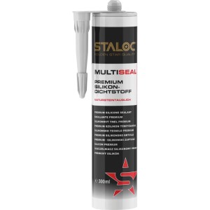 Staloc MultiSeal Silikon Schwarz Sanitär Silikon in Kartusche 300 ml