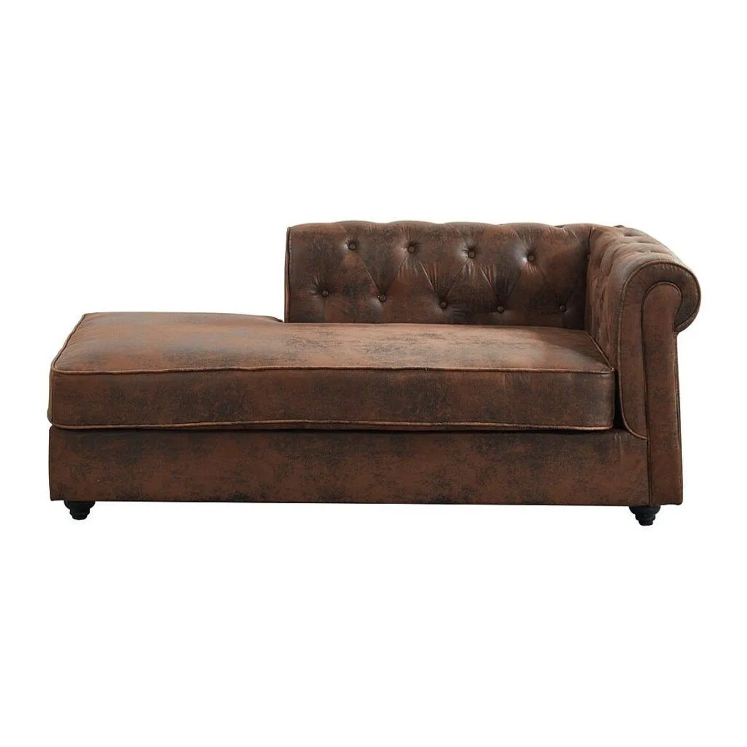 Vente-unique Recamiere Ohne Schlaffunktion Shirel Braun 170 cm