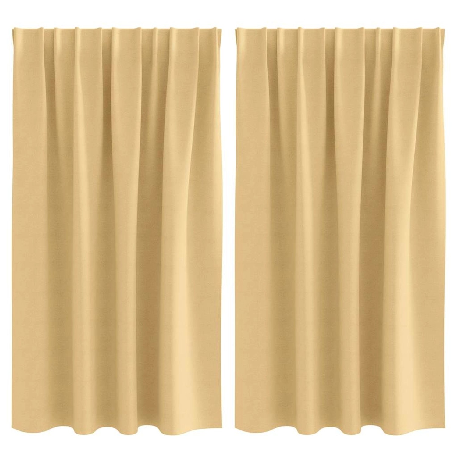 vidaXL Verdunkelungs-Vorhänge mit Ringen 2 Stk Beige 140 x 140 cm 4107423 günstig online kaufen