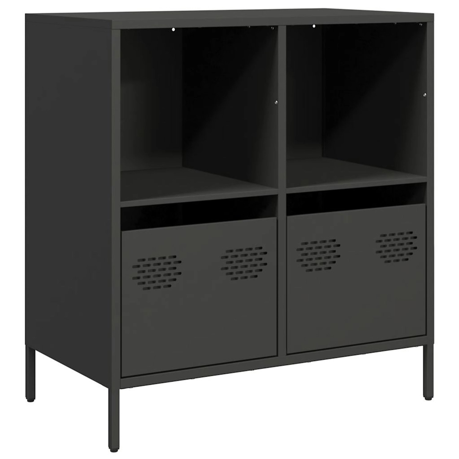 vidaXL Sideboard Schwarz 68x39x73,5 cm Kaltgewalzter Stahl 851358 günstig online kaufen