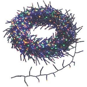 LED-Büschellichterkette 1.152 LEDs Bunt Schwarzes Kabel 11,2 m