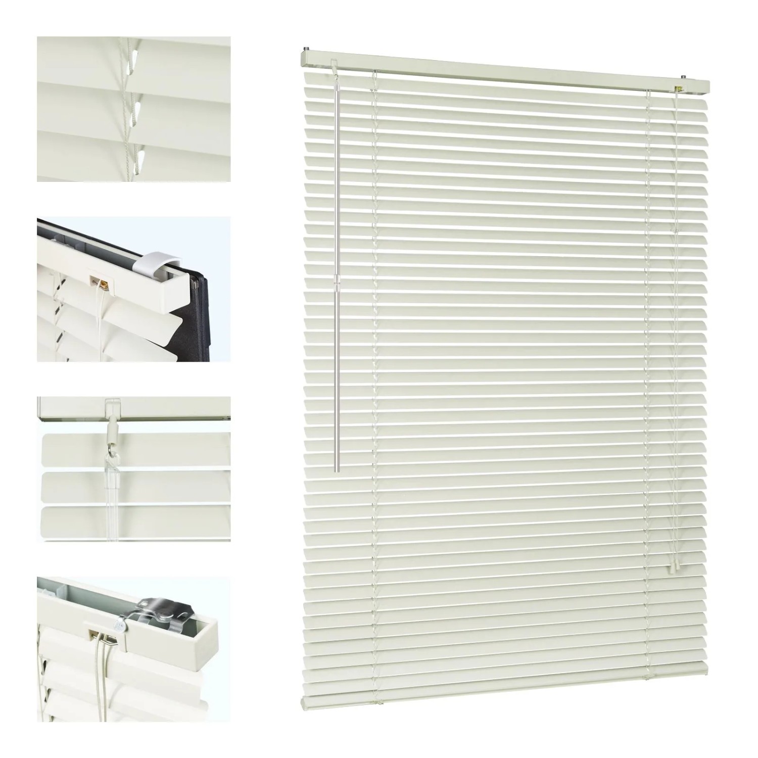Sekey Aluminium Jalousie 120 cm x 220 cm Creme