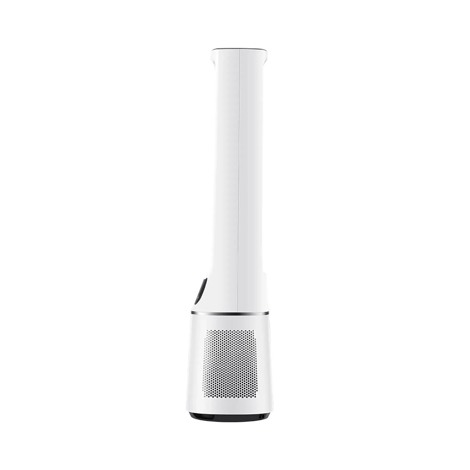 Weißer Midea Turmventilator mit Luftreiniger, schlankes Design für saubere Luft.