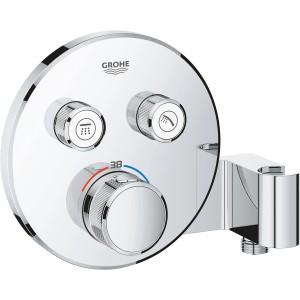 Grohe Thermostat Grohtherm SmartControl mit zwei Absperrventilen und Brausehalter, Chrom.