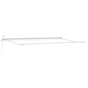 vidaXL Markisenrahmen mit LED-Lichtleisten Weiß 600 x 350 cm Aluminium 313228