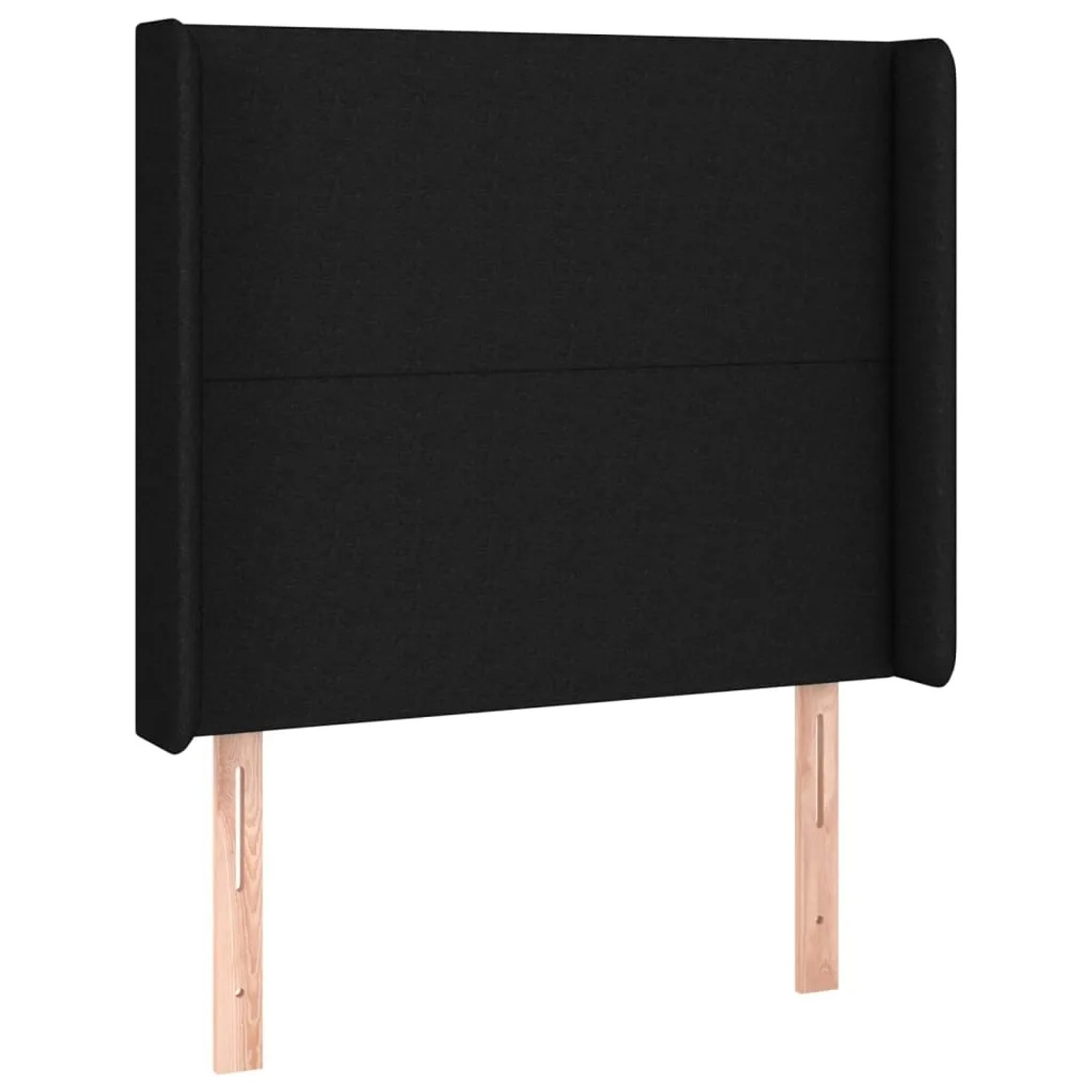 Schwarzes vidaXL Boxspringbett 90x190 cm mit Stoffbezug und Kopfteil.