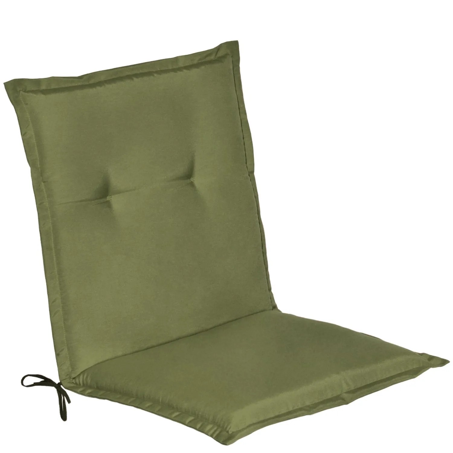 Beautissu Niedriglehner Auflage Gartenstuhl Loft NL 100x50x6cm Olivegrün