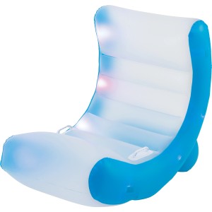 Aufblasbare Rocking Lounge mit LED, 90 cm, blau-weiß, für Pool und Garten.