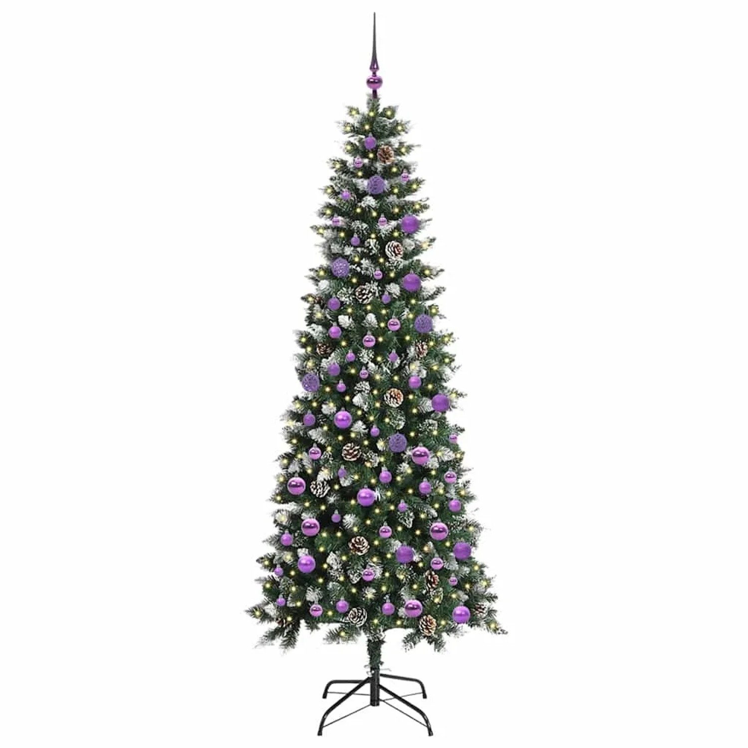 vidaXL Künstlicher Weihnachtsbaum mit 300 LEDs Grün 86 x 86 x 210 cm 3395838