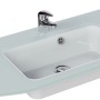 Pelipal Waschplatz Quickset 328 mit Glaswaschtisch, Graphit Struktur quer, 112 cm breit.