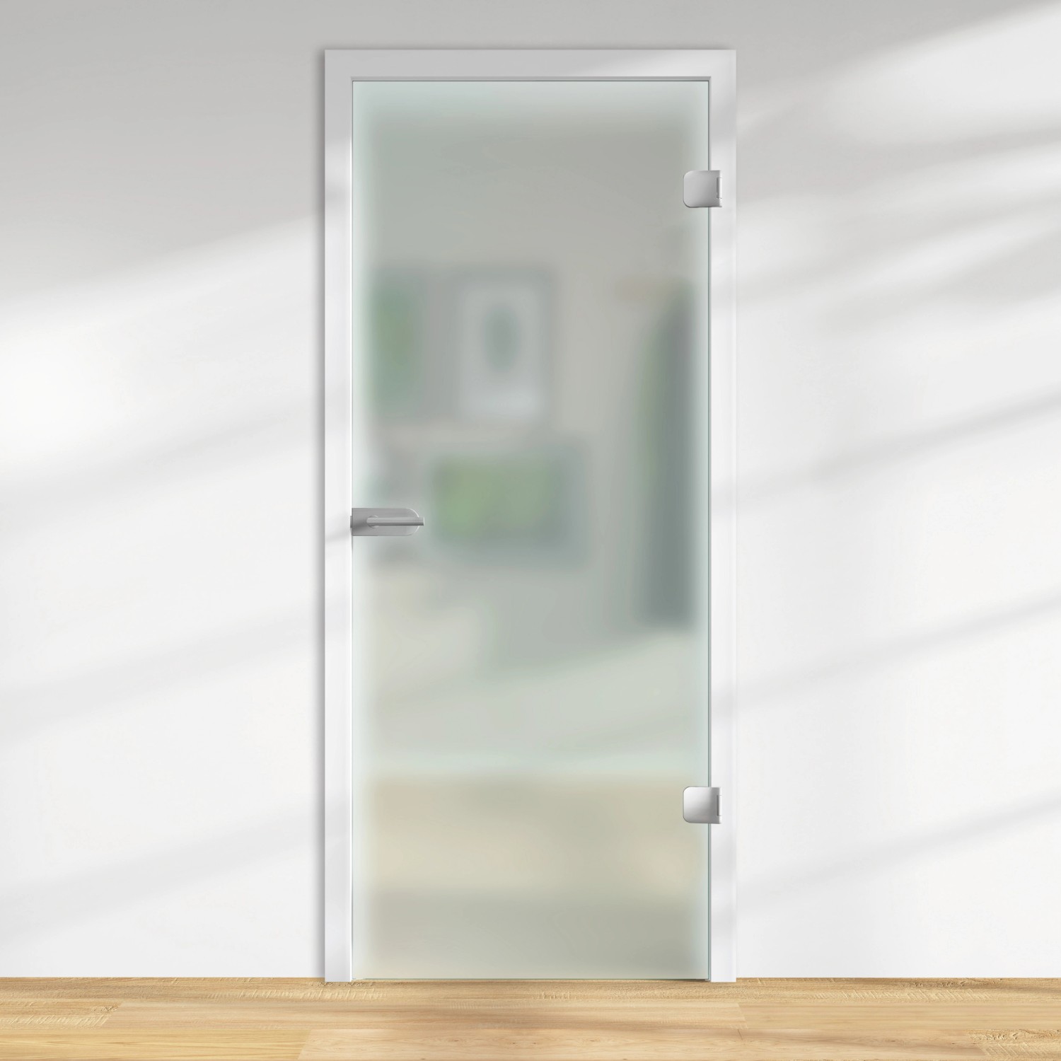 Glasdrehtür ESG Floatglas satiniert DIN Rechts 2097 x 834 x 8 mm günstig online kaufen