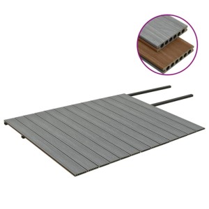 vidaXL WPC Terrassendielen mit Zubehör Braun und Grau 26 m² 2,2 m 3070466