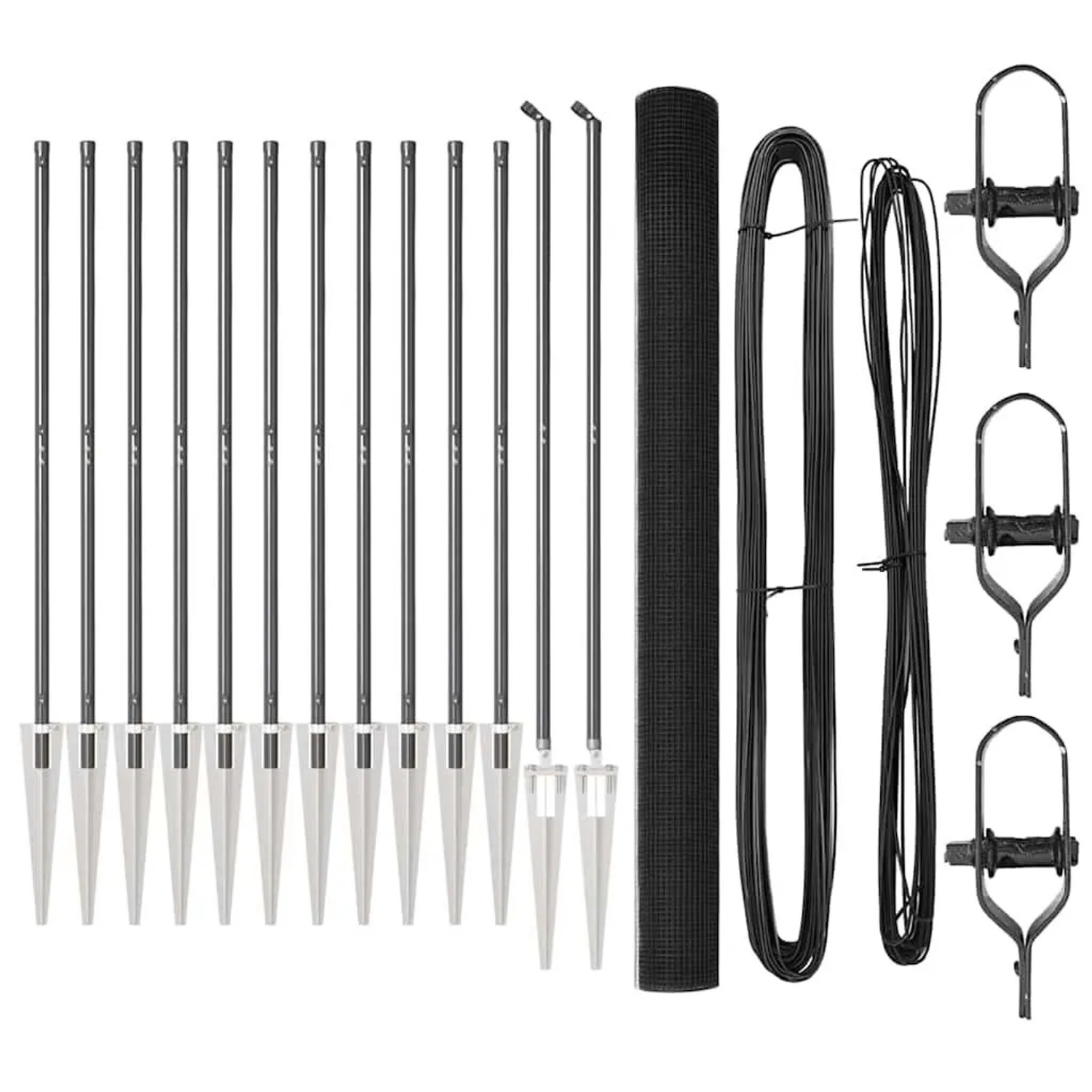 vidaXL Zaunpfosten Grau 25 x 1,5 m 19 x 19 mm Masche Stahl 3352212 günstig online kaufen