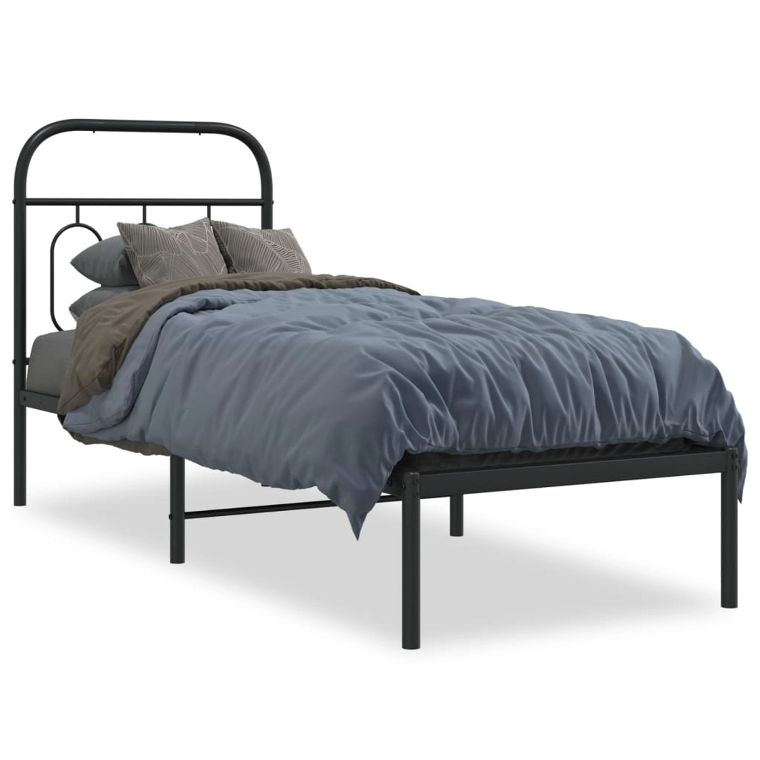 vidaXL Bett Bettgestell mit Kopfteil Metall günstig online kaufen