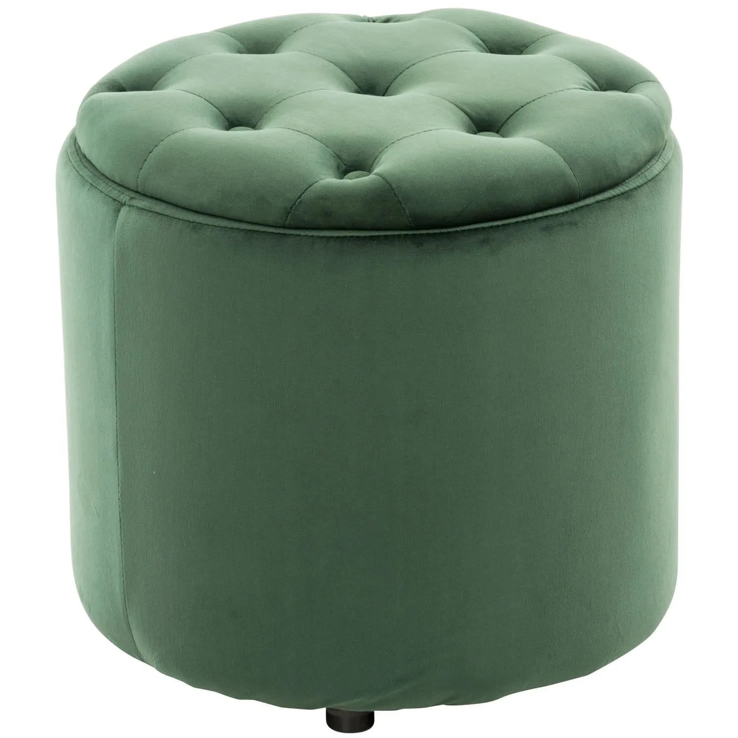 DELUKE Sitzhocker CUTUN Samt Grünfarbig 44x44x42cm Hocker Schlafzimmer Polsterhocker Wohnzimmer Sitzbank Esszimmer