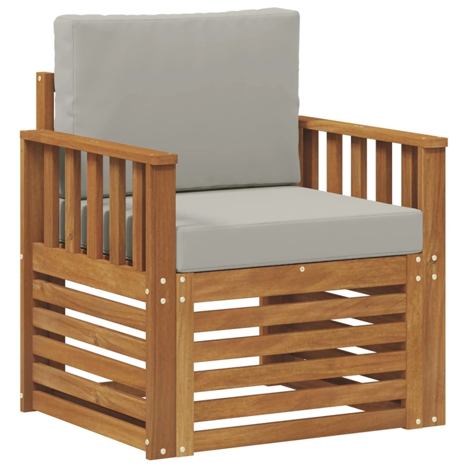 vidaXL Outdoor-Sofagarnitur mit Kissen Natur 71 x 63 x 73 cm 3436346