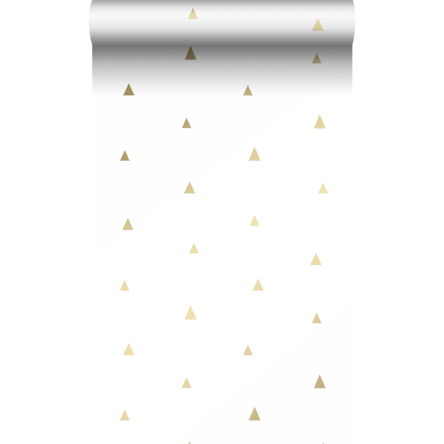 Origin Luxury Wallcoverings Tapete Grafische Dreiecke Weiß Und Gold 53 Cm X günstig online kaufen