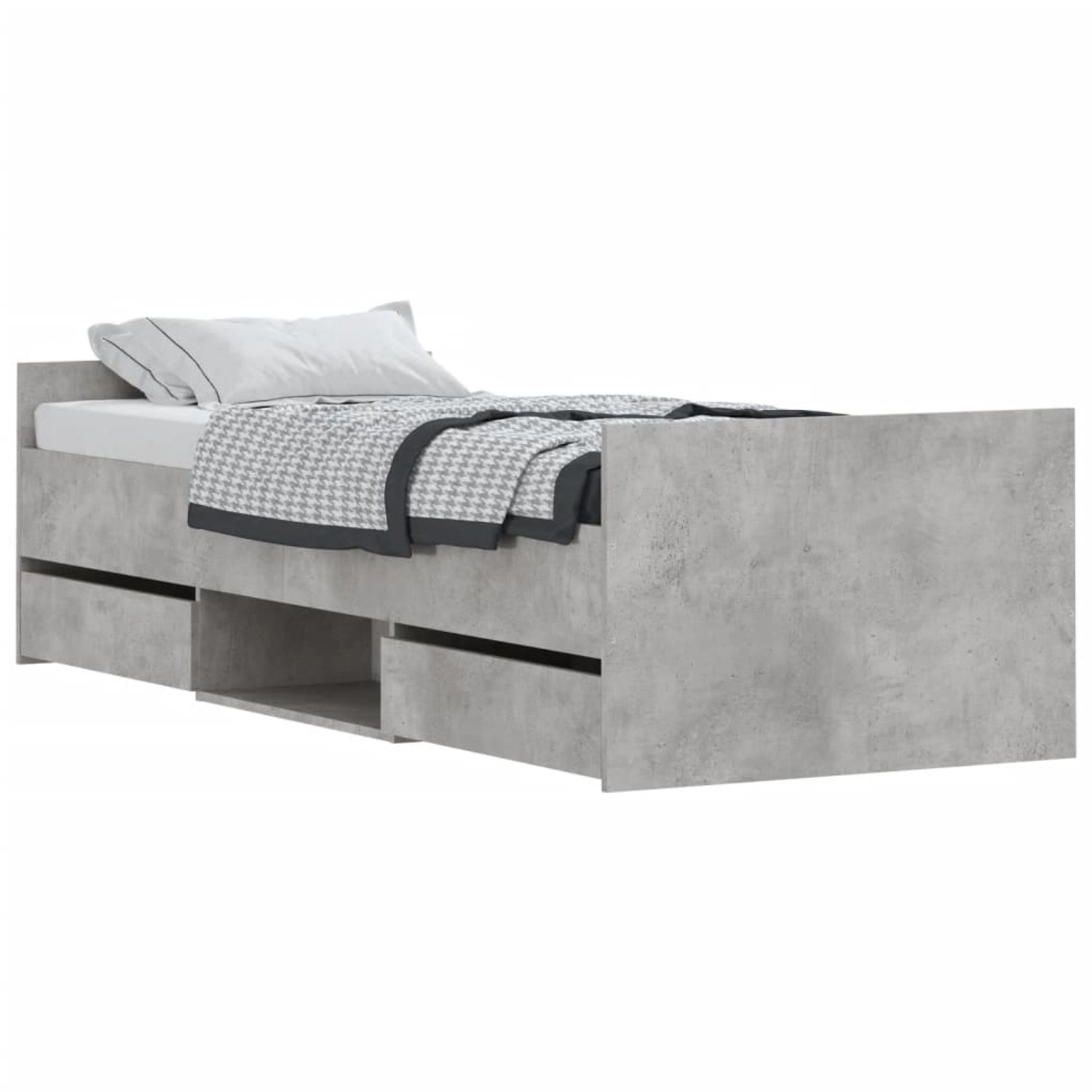 vidaXL Bettgestell mit Kopf- und Fußteil Betongrau 75x190 cm1907960 günstig online kaufen