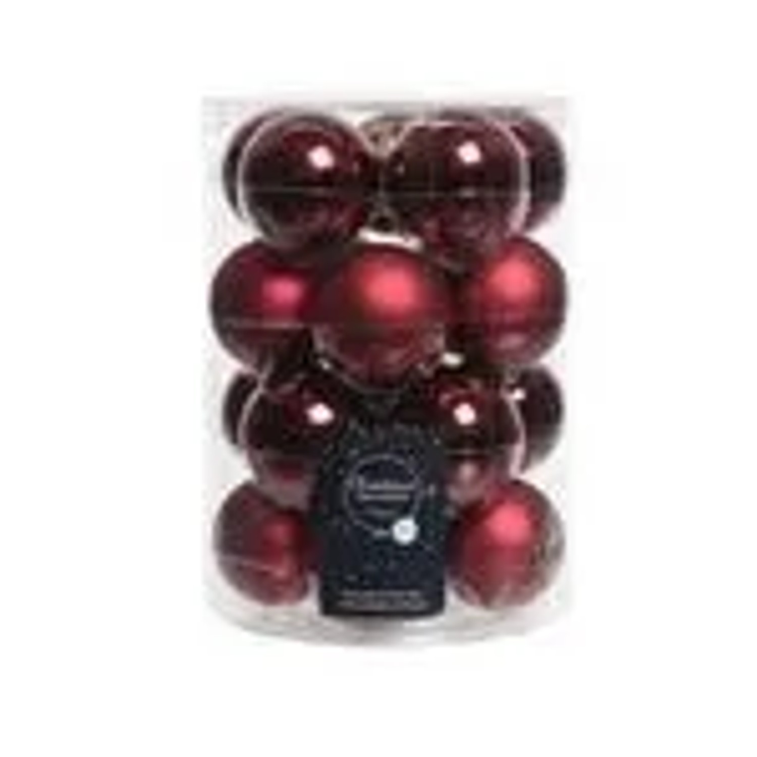 Kaemingk Weihnachtsbaumkugeln Glas  6 cm 20 Stueck Rot Glanz Matt