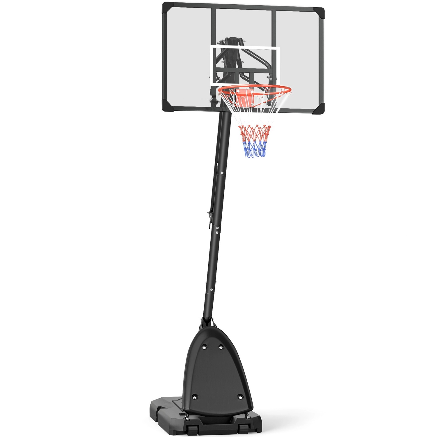 SPORTNOW Basketballständer Stahl  PC  PE Schwarz 111L x 70,5B x 293-350H cm