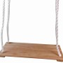 Happy People Brettschaukel aus Holz mit weißen Seilen für Gartenspielgeräte.