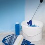 LUX Farbmischer Comfort im Einsatz mit Farbe, Farbroller und Farbwanne.