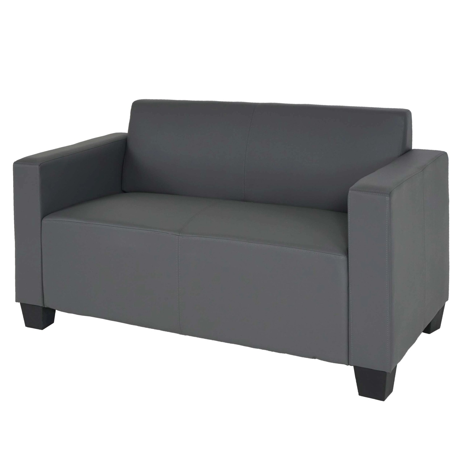 MCW 2er Sofa Moncalieri Kunstleder Dunkelgrau günstig online kaufen