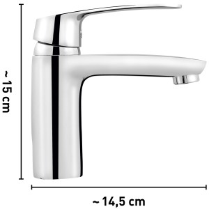 baliv Waschtischarmatur WT-300 Chrom, Einhebelmischer für Waschbecken im Bad.