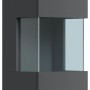 Posseik Hochschrank Limes, Grafit, 150cm, mit Glaselement für Bad-Einbauschränke.