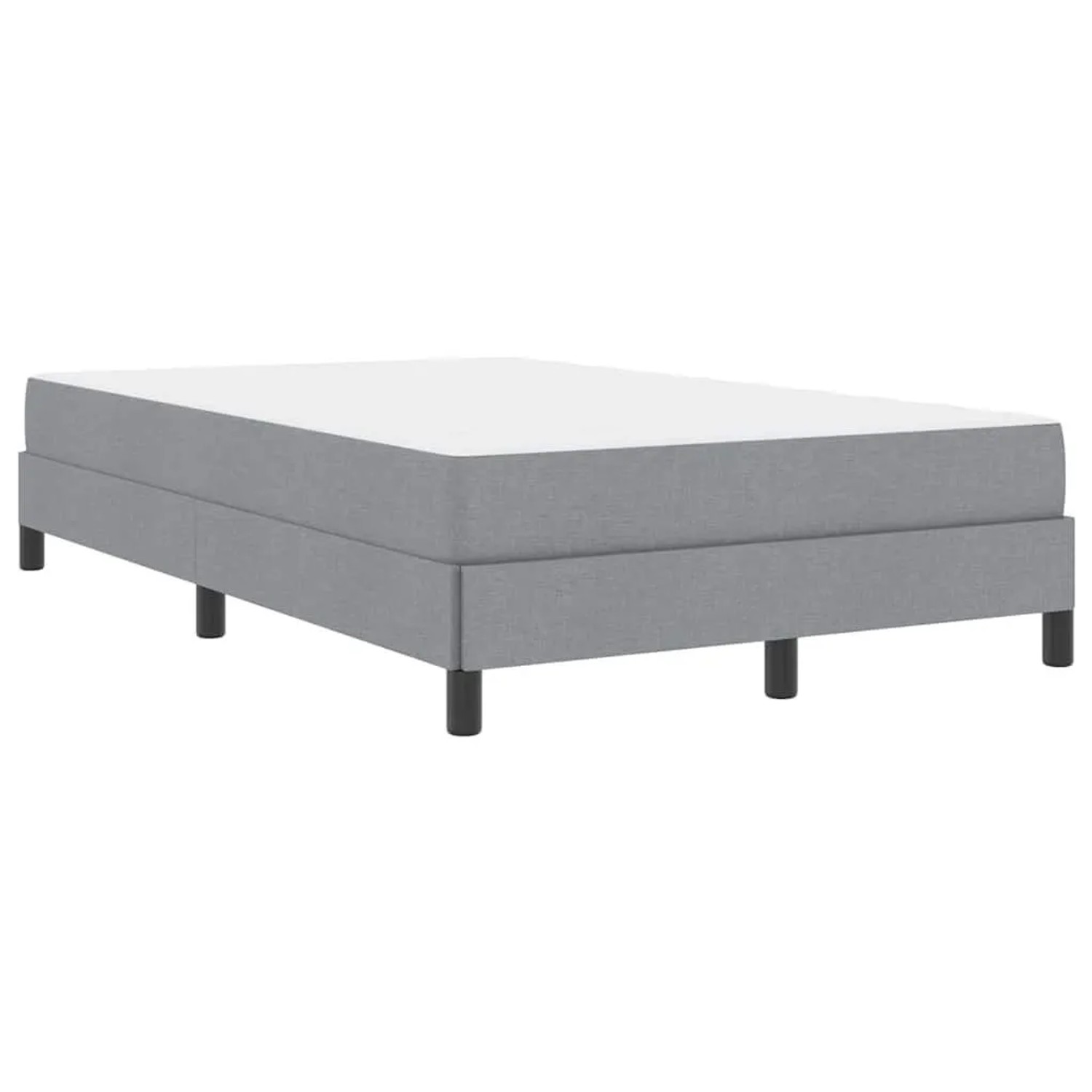 vidaXL Boxspringbett mit Matratze Hellgrau 120 x 190 cm Stoff 3398472 günstig online kaufen